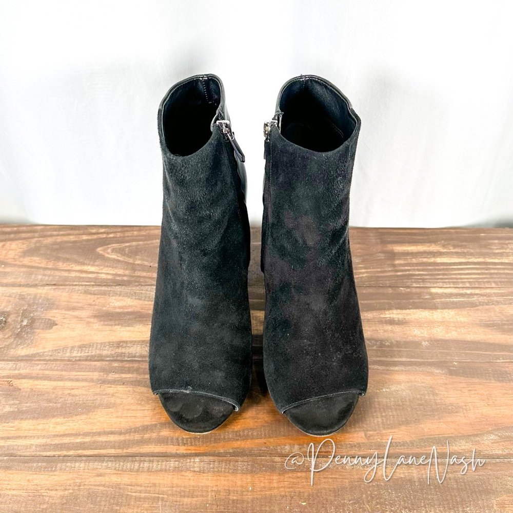 Sam Edelman Yarin Peep Toe Heeled Boots Black Size 8 - Picture 5 of 11